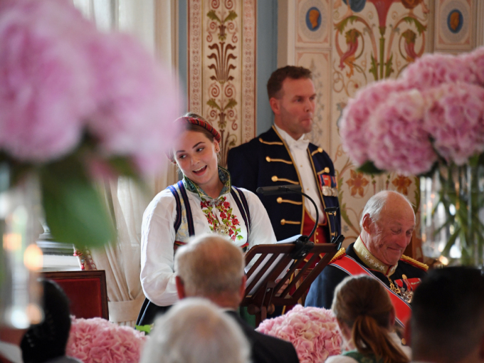 Prinsessen holder sin takketale. Foto: Sven Gj. Gjeruldsen, Det kongelige hoff